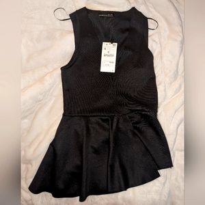 Size Small Black Asymmetrical Top